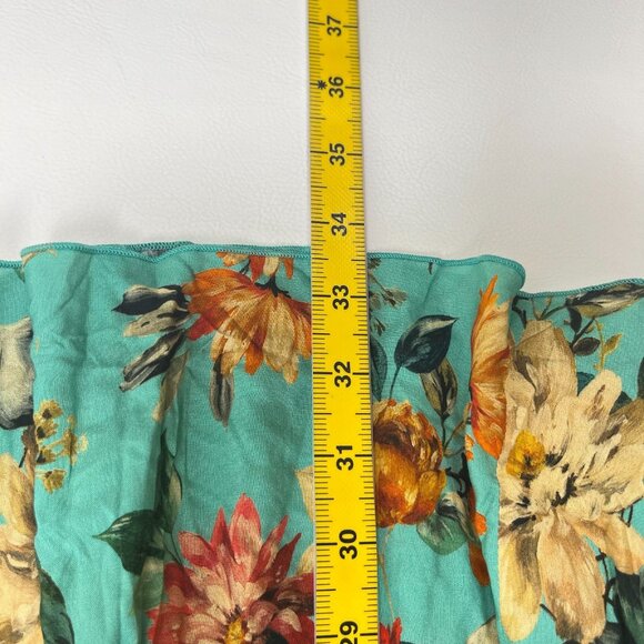 $398 NWOT Johnny Was Tulum Relaxed Tiered Floral Teal Mini Dress Multicolor Sz S - Picture 11 of 12